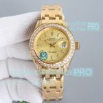 Replica Rolex Pearlmaster Datejust Gold Diamond Bezel 34MM Ladies Watch